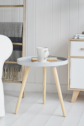 Scandi style side table for living room furniture
