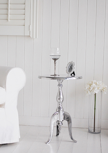 Kensington Silver furniture, a small side table for wine, lamp or flowers