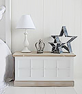 Vermont small white trunk, a great storage solution in the bedroom