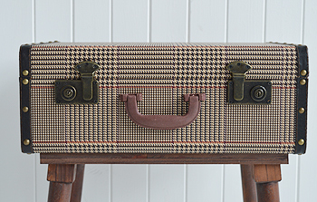 Woodstock vintage suitcase bedside table for bedroom furniture