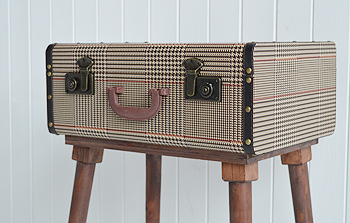 Vintage Travel suitcase lamp table for hallyway furniture