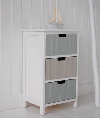 Beach free standing bathroom cabinet furniture with 3 drawers