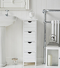 Dorset 4 drawer slim narrow bathroom storage with drawers 25cm