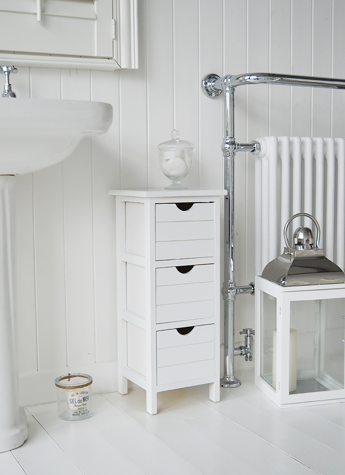 Dorset narrow bathroom cabinet storage furniture max width 25 cm