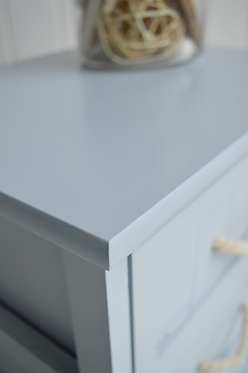 Pale Blue colour of the Huntington Beach bathroom cabinets with drawers for nautical bathrooms