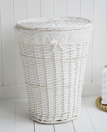 White willow laundry basket
