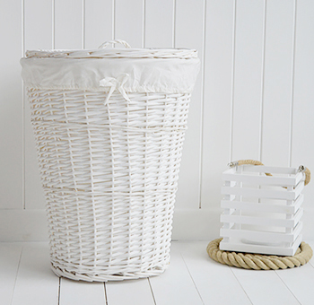 White laundry basket
