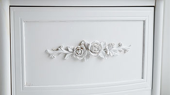Drawer of White Rose Bathroom Cabinet