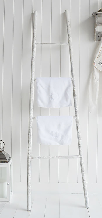 New Hampshire white decorative towel ladder