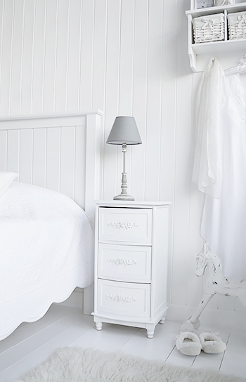 Rose white pretty bedside