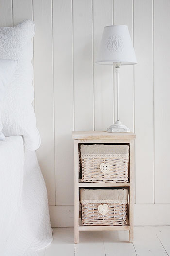 extra small bedside table with baskets for storage 25 cm