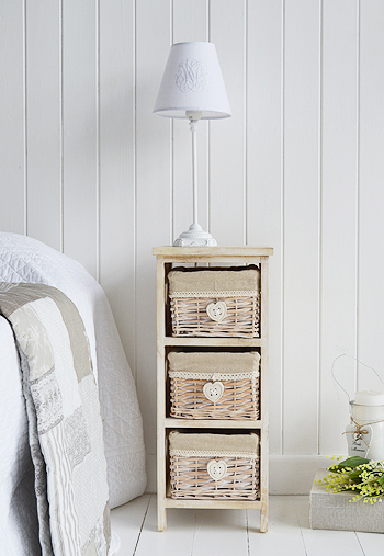 NArrow bedside tables 25cm wide