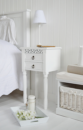 White bedroom furniture from The White England range