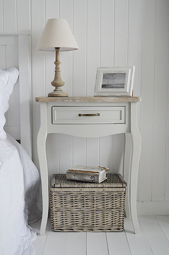 Grey and white bedroom furniture