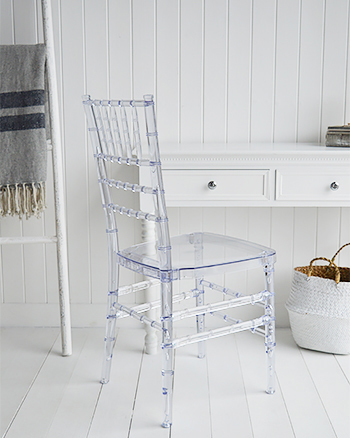 Acrylic clear dressing table chair