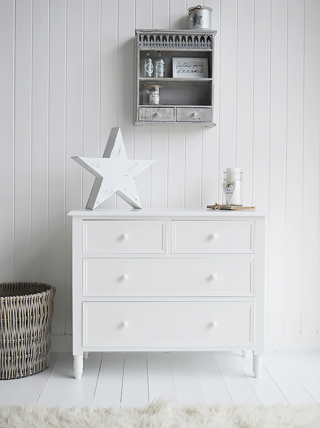 Chest of drawers for white bedroom furniture