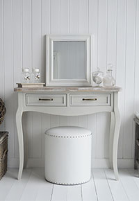 Bridgeport Grey Large Dressing Table with drawers for bedroom storage