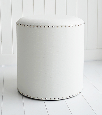 White dressing table stool