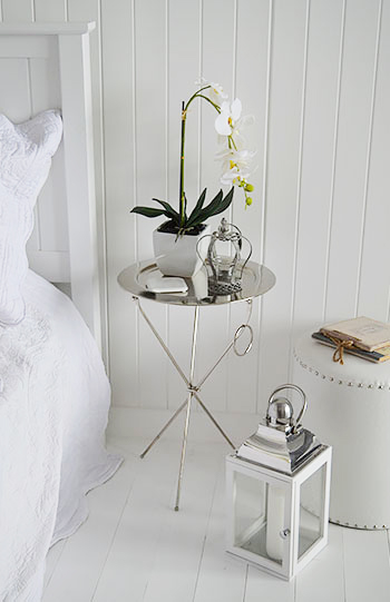 Kensington silver bedside table for a luxury bedroom