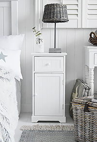 Maine white bedside cabinet