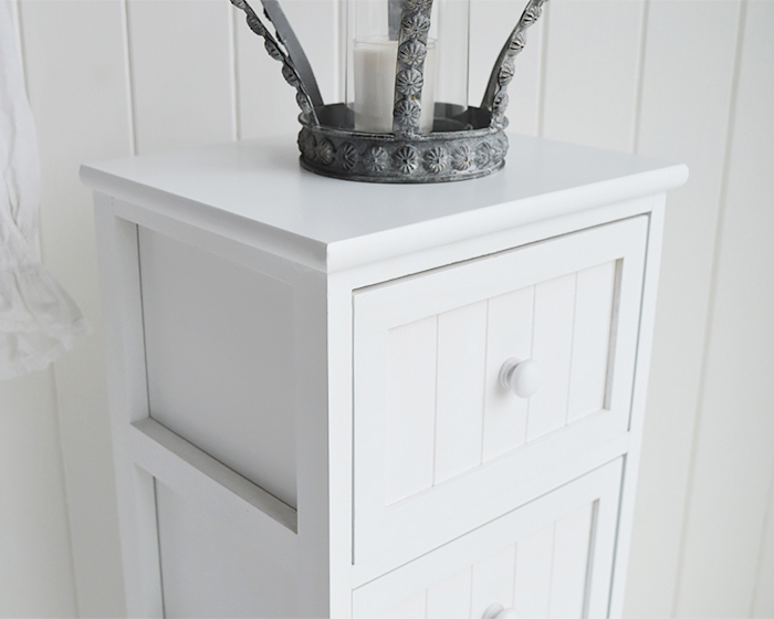Maine White Bedroom Furniture Drawers Close photograph to shoe the New England Clapboard frontage