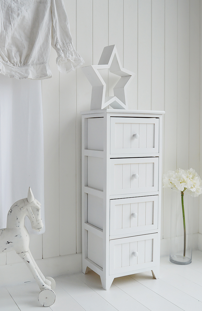 Mine white bedroom chest of drawers