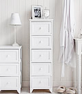 Maine white bedroom furniture5 drawer chest of drawers 