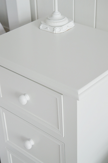 White bedside cabinet