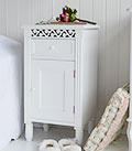 New England White Bedside Cabinet
