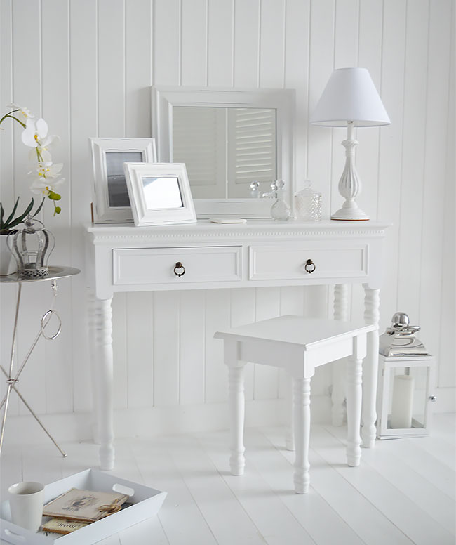The origianl New England white dressing table for all styles of bedrooms and interior design