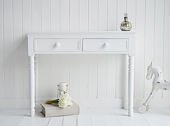 Simply The New England White Dressing Table with knob handles