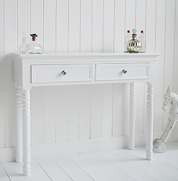 New England dressing table with silver handles