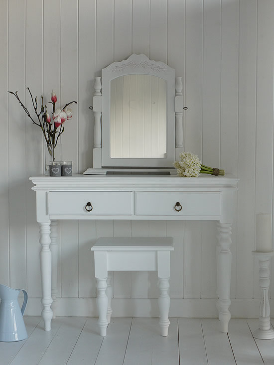 New England White Dressing Table