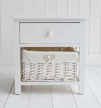 New Haven white bedside table