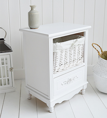 White Rose bedroom furniture with baskets