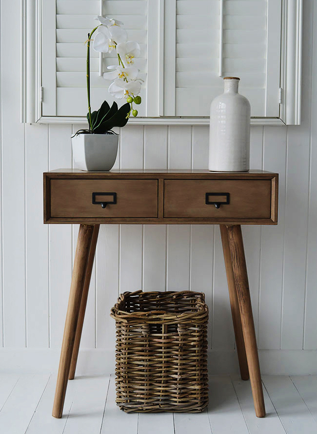 Simple Scandi dressing table with 2 drawers