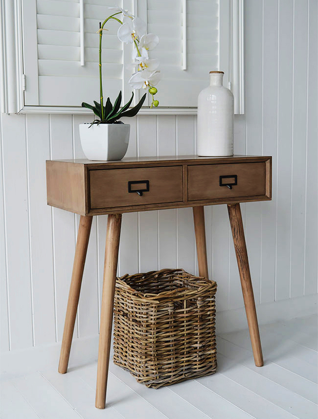 Small Scandi dressing table with 2 drawers