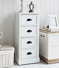 Southport white tall narrow chest drawers cabinet furniture
