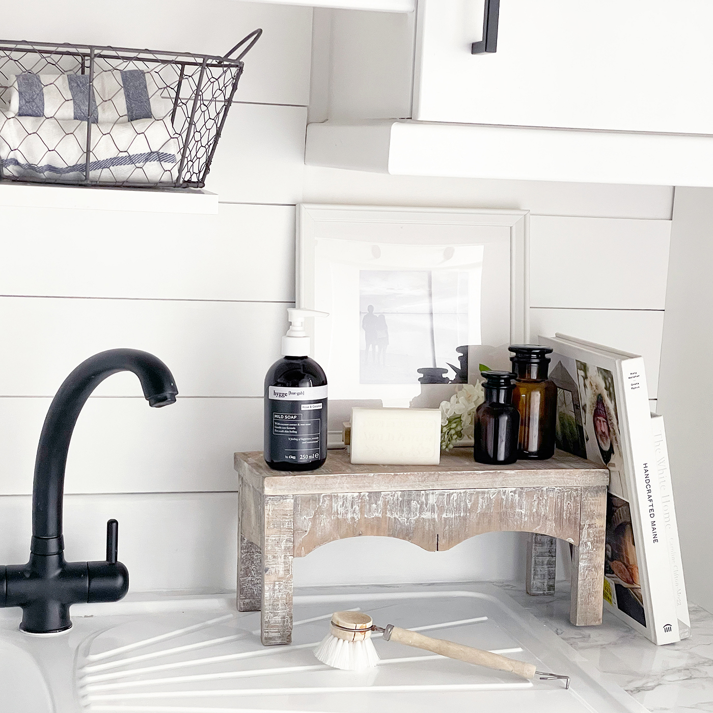 Pawtucket New England stool in the utility room