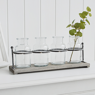 Our minimalist Newbury glass bud jar. Perfect for seasonal stems or our artificial Pussy Willow, Eucalyptus or Olive tree sprigs