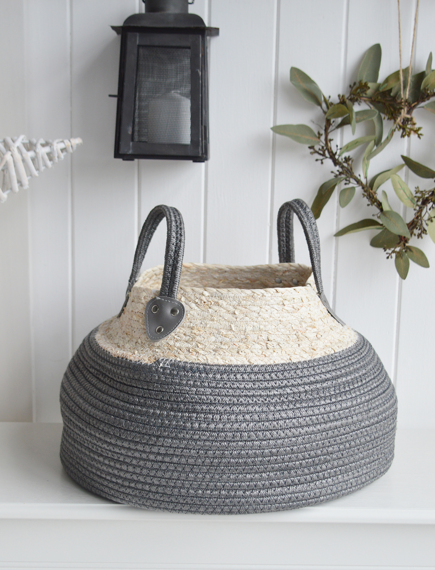 Rockland basket toys and everyday storage from The White Lighthouse Furniture and Home Interiors for New England, country, farmhouse, coastal and city homes for hallway, living room, bedroom and bathroom