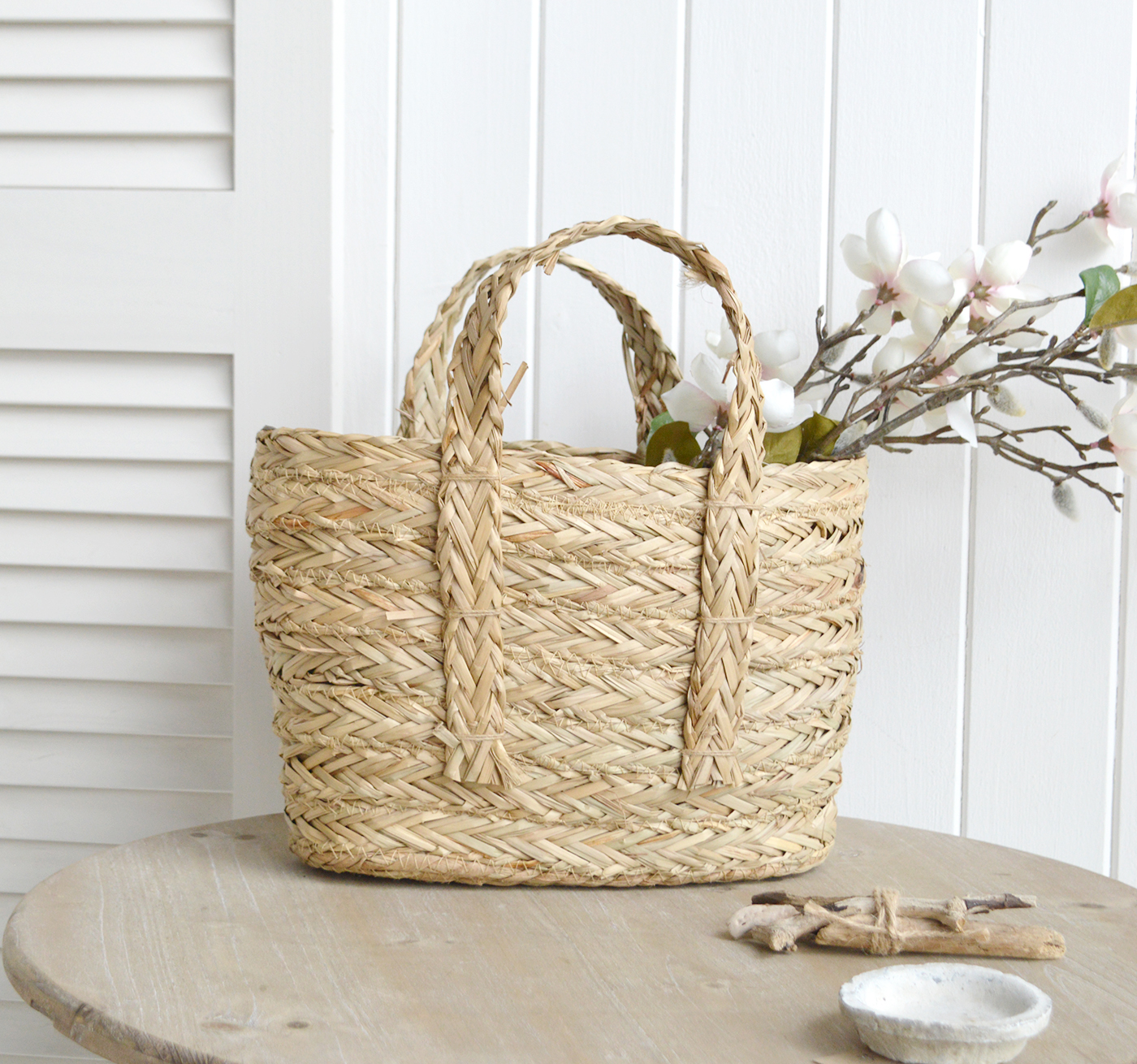 Freeport Baskets with Handles - New England Modern Farmhouse, Country and Coastal Furniture and Interiors