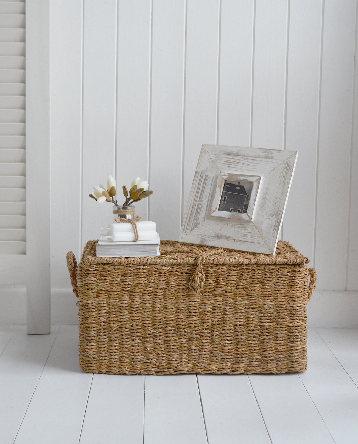 Set of 3 Searsport storage Trunks - Modern Farmhouse and Coastal Furniture for New England Homes and Interiors