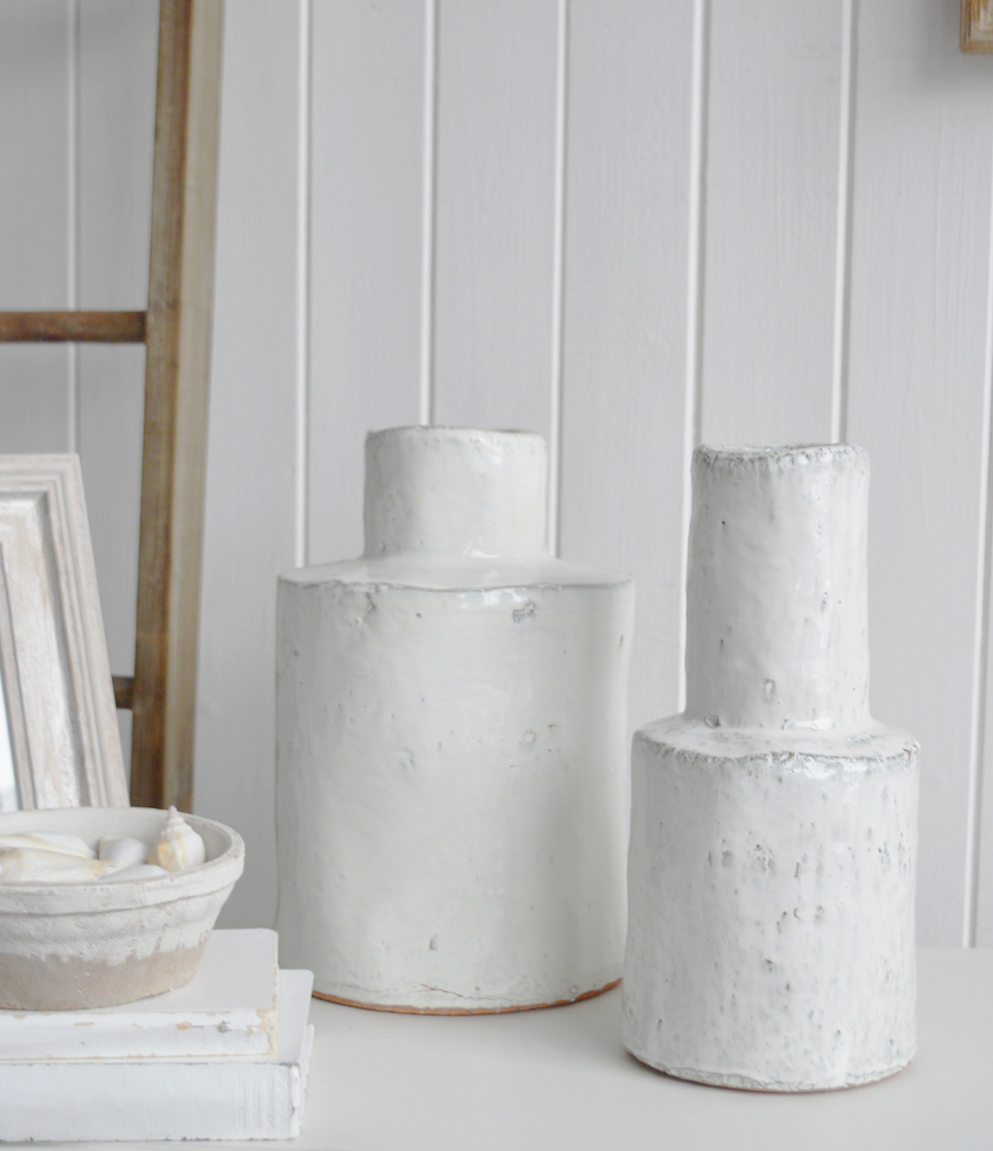 Subtle and stylish, this vase blends seamlessly with natural tones and textures found in coastal interiors.