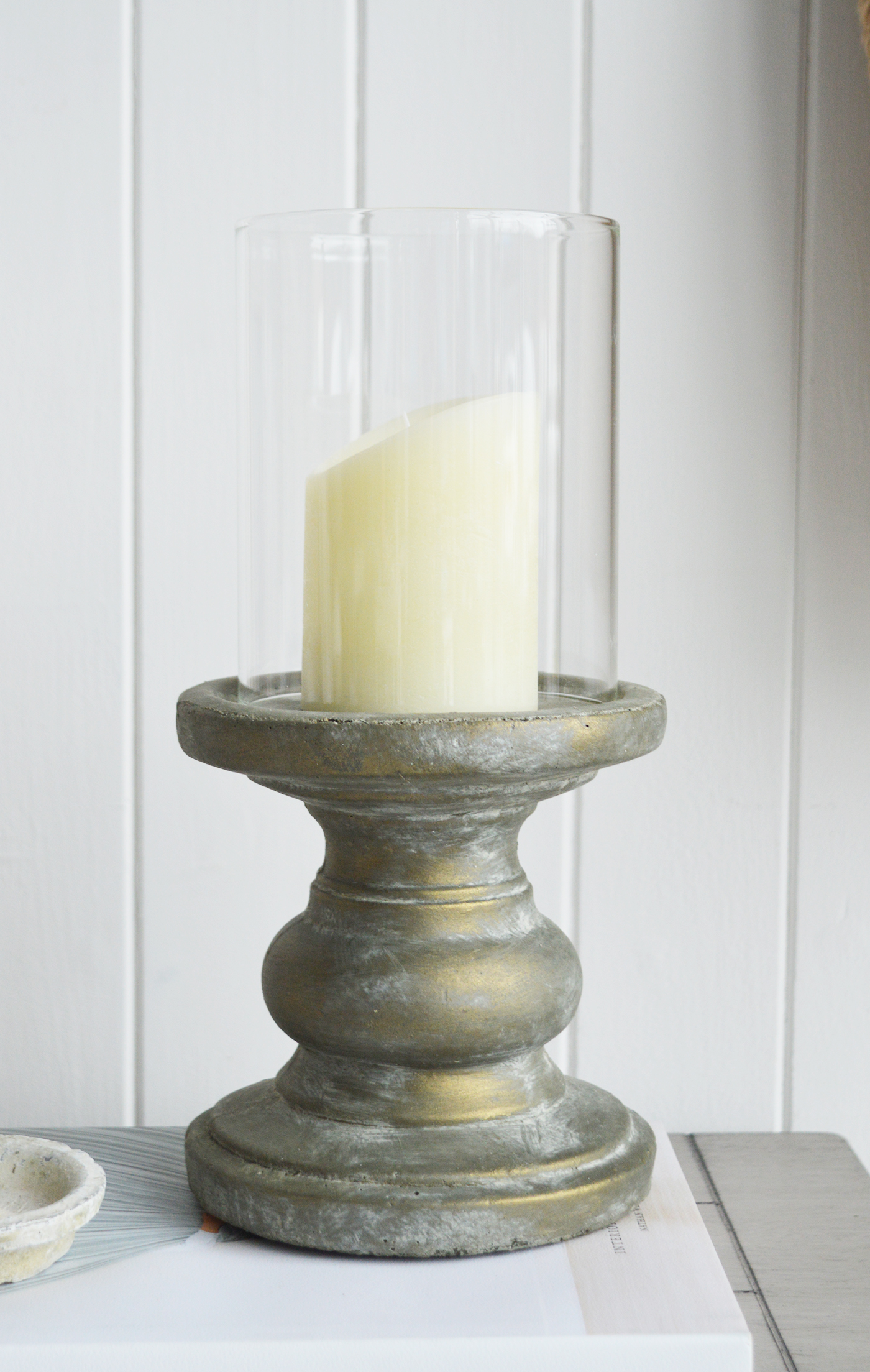 New England style candle holders for farmhouse, country, coastal and city homes