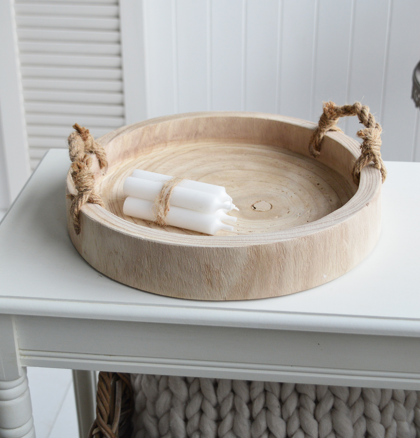 Designed for both serving and display, the Chadwick sturdy tray showcases beautiful natural wood grain and a handcrafted finish that makes each piece unique.