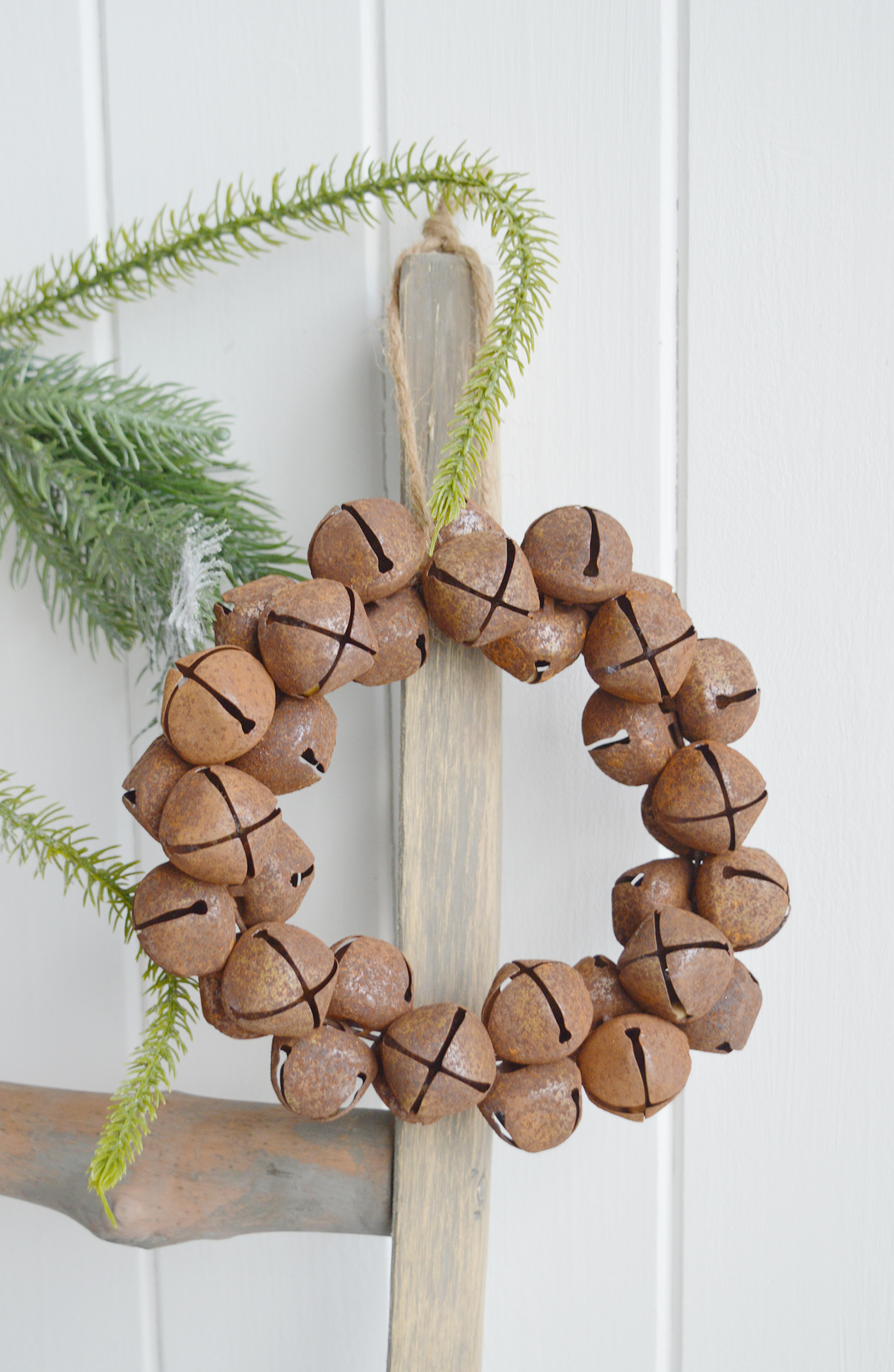 New England Style Rustic Bell wreath Christmas Decorations