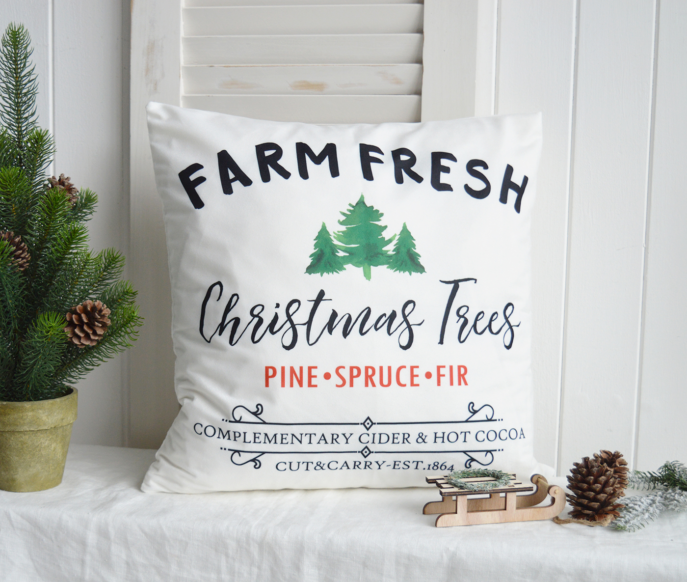 Christmas Cushion Covers - New England style Christmas Decor