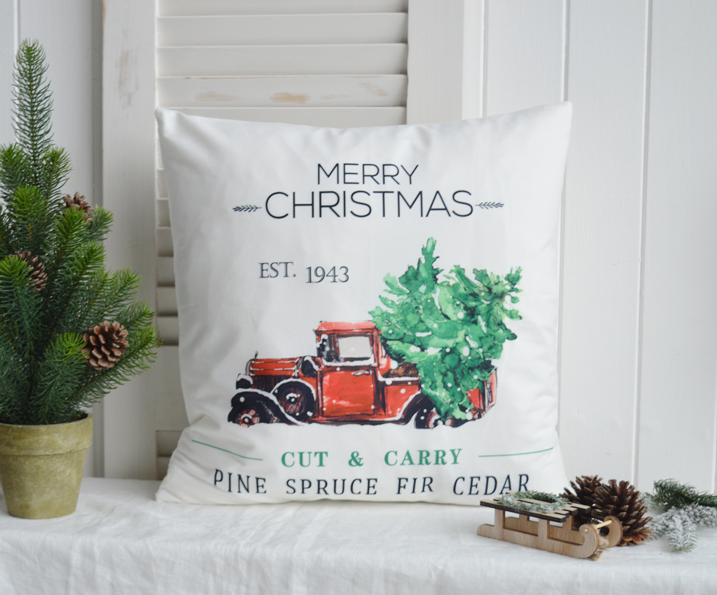 Christmas Cushion Covers - New England style Christmas Decor