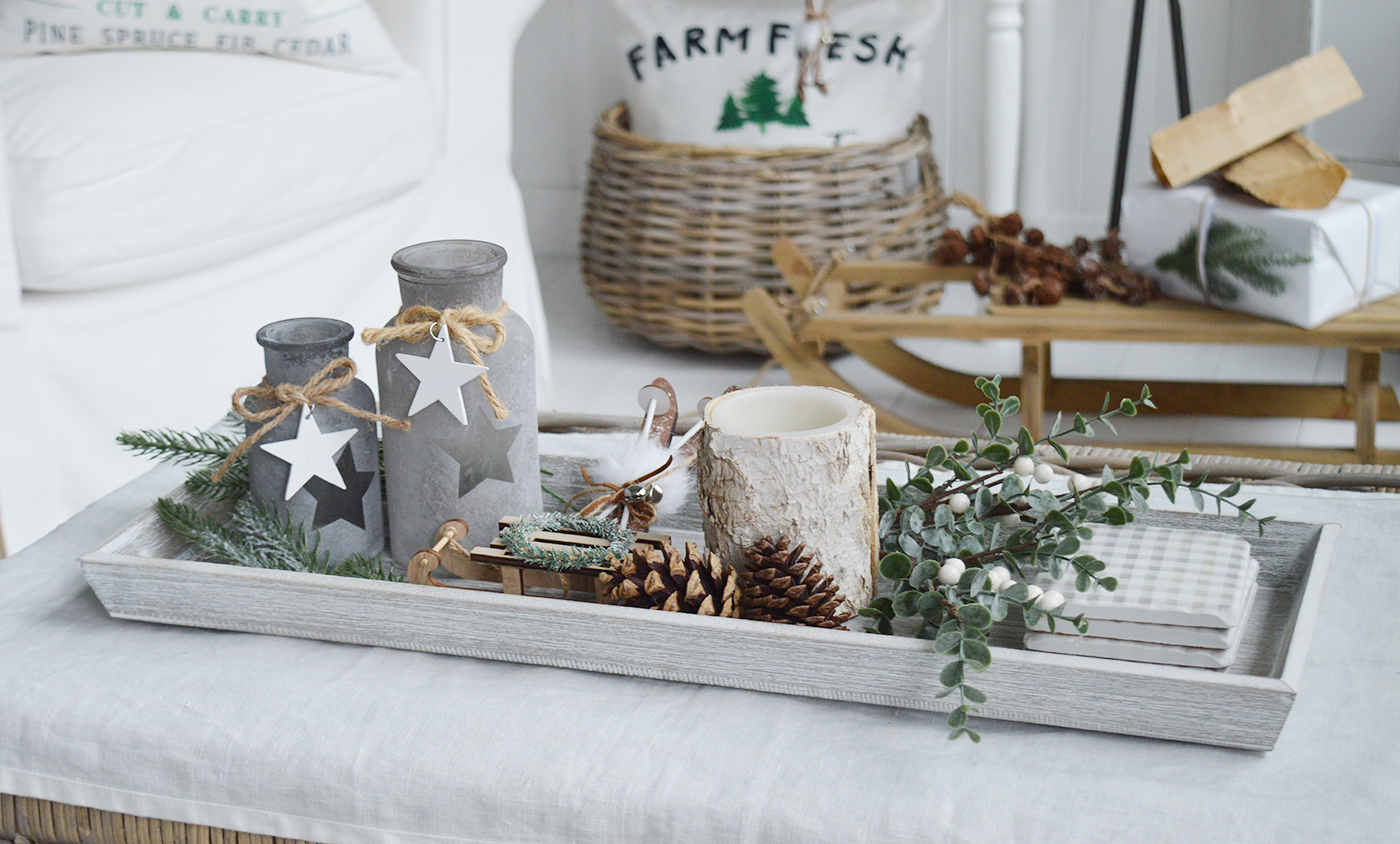 New England Ski Lodge style Christmas Decor for modern farmhouse and country homes and interiors